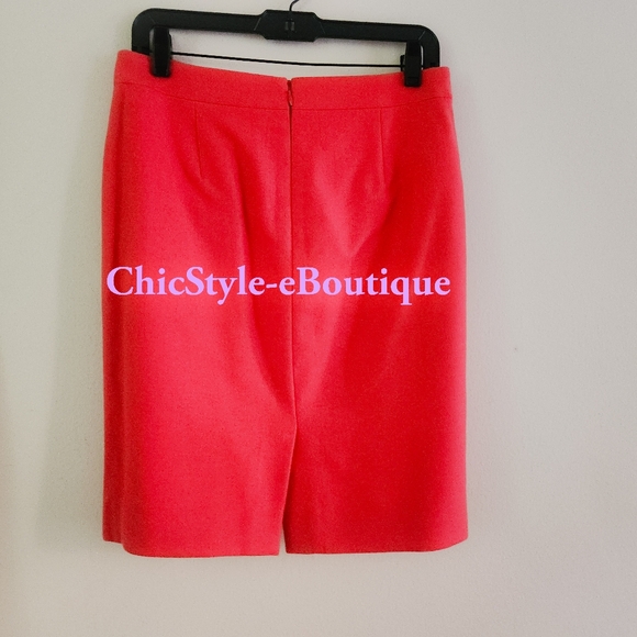 Jcrew co-ord set wool suit/jacket sz 4+ pencil skirt sz 4p coral new - Picture 6 of 6